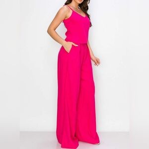 #499 🛑54 S,M,L FUCHSIA HIGH END FABULOUS Solid 2pc Set